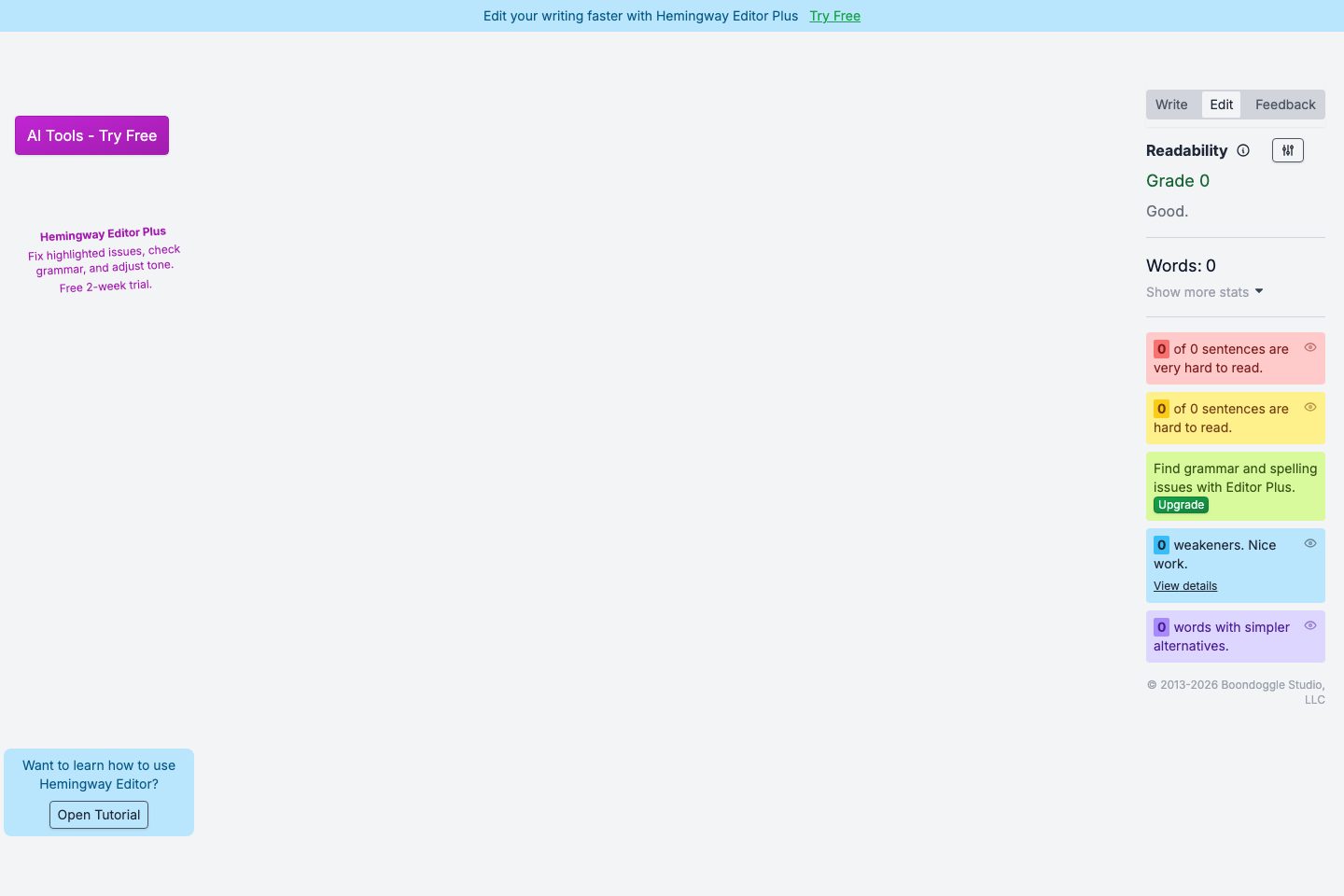 hemingwayapp.com poster